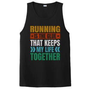 Running Keeps My Life Together Runner Funny Marathon Humor Gift PosiCharge Competitor Tank