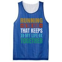 Running Keeps My Life Together Runner Funny Marathon Humor Gift Mesh Reversible Basketball Jersey Tank