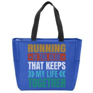 Running Keeps My Life Together Runner Funny Marathon Humor Gift Zip Tote Bag