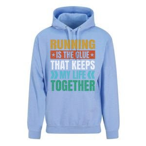 Running Keeps My Life Together Runner Funny Marathon Humor Gift Unisex Surf Hoodie