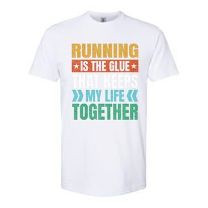 Running Keeps My Life Together Runner Funny Marathon Humor Gift Softstyle CVC T-Shirt