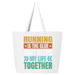 Running Keeps My Life Together Runner Funny Marathon Humor Gift 25L Jumbo Tote