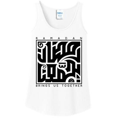 Ramadan Kareem Muslim Fasting Arabic Wording Ladies Essential Tank