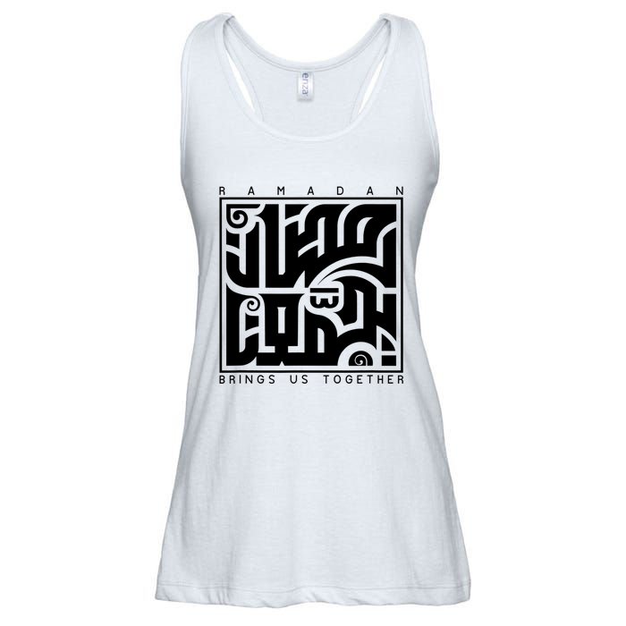 Ramadan Kareem Muslim Fasting Arabic Wording Ladies Essential Flowy Tank