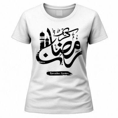 Ramadan Kareem Muslim Fasting Arabic Wording Women's T-Shirt