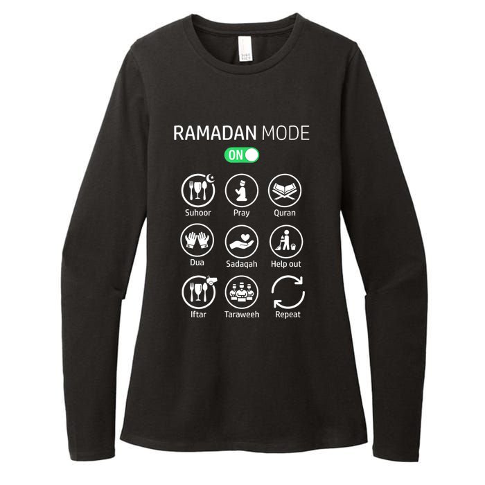 Ramadan Kareem Mubarak Islamic Ramadan Fasting Mode On Womens CVC Long Sleeve Shirt