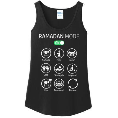 Ramadan Kareem Mubarak Islamic Ramadan Fasting Mode On Ladies Essential Tank