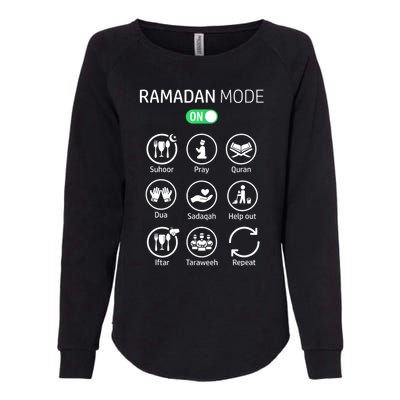 Ramadan Kareem Mubarak Islamic Ramadan Fasting Mode On Womens California Wash Sweatshirt