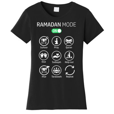 Ramadan Kareem Mubarak Islamic Ramadan Fasting Mode On Women's T-Shirt