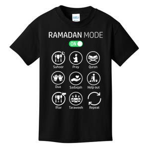 Ramadan Kareem Mubarak Islamic Ramadan Fasting Mode On Kids T-Shirt