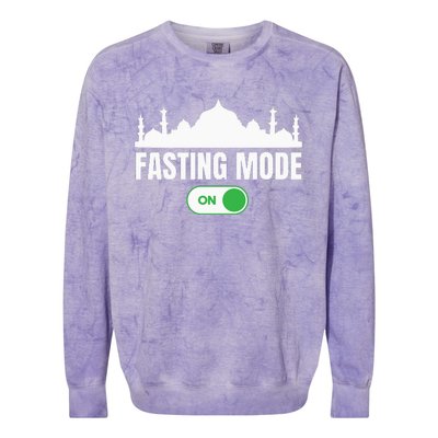 Ramadan Kareem Fasting Mode On Happy Ramadan Mubarak Colorblast Crewneck Sweatshirt