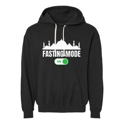 Ramadan Kareem Fasting Mode On Happy Ramadan Mubarak Garment-Dyed Fleece Hoodie