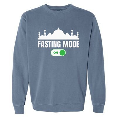 Ramadan Kareem Fasting Mode On Happy Ramadan Mubarak Garment-Dyed Sweatshirt