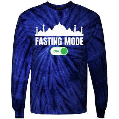 Ramadan Kareem Fasting Mode On Happy Ramadan Mubarak Tie-Dye Long Sleeve Shirt