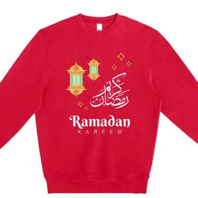 Ramadan Kareem Mubarak Islamic Outfit Gift Premium Crewneck Sweatshirt