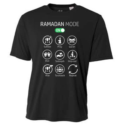 Ramadan Kareem Mubarak Islamic Ramadan Fasting Mode On Cooling Performance Crew T-Shirt