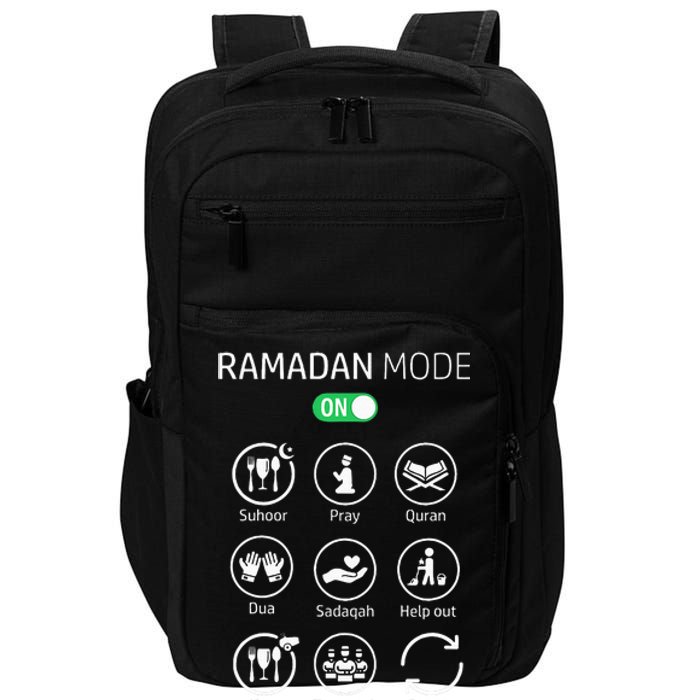 Ramadan Kareem Mubarak Islamic Ramadan Fasting Mode On Impact Tech Backpack