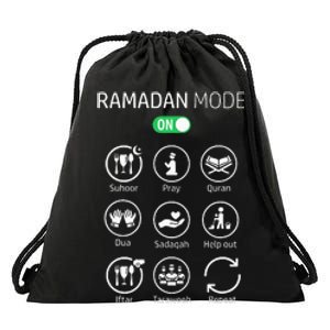 Ramadan Kareem Mubarak Islamic Ramadan Fasting Mode On Drawstring Bag