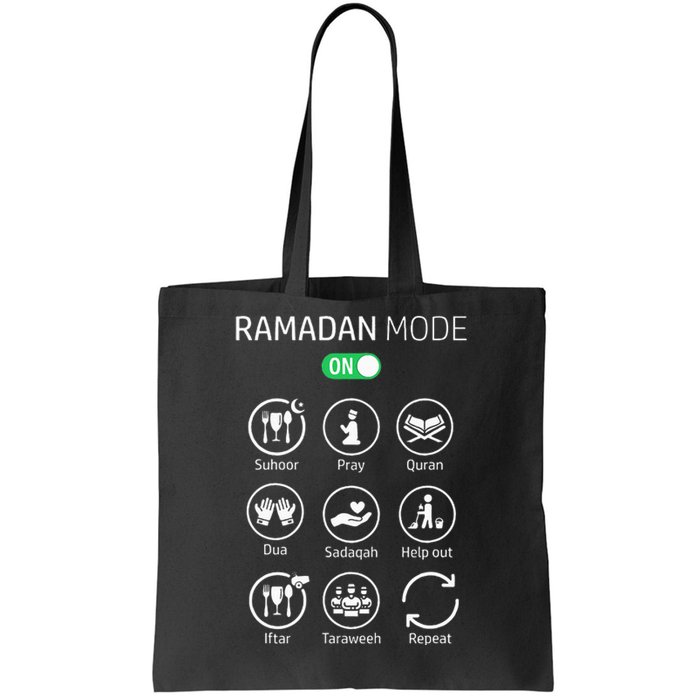 Ramadan Kareem Mubarak Islamic Ramadan Fasting Mode On Tote Bag