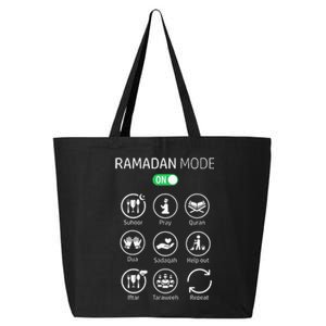 Ramadan Kareem Mubarak Islamic Ramadan Fasting Mode On 25L Jumbo Tote