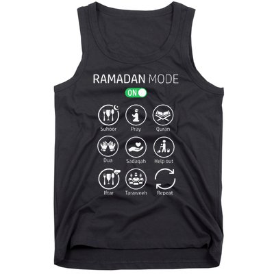 Ramadan Kareem Mubarak Islamic Ramadan Fasting Mode On Tank Top