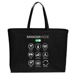 Ramadan Kareem Mubarak Islamic Ramadan Fasting Mode On Cotton Canvas Jumbo Tote