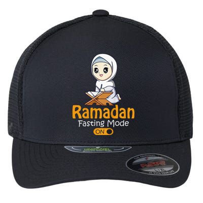 Ramadan Kareem Muslim Hijabi Ramadan Mubarak Flexfit Unipanel Trucker Cap