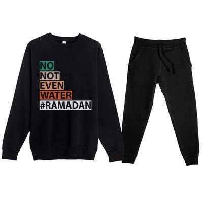 Ramadan Kareem Mubarak Islamic Fasting Muslim Gift Premium Crewneck Sweatsuit Set