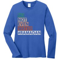 Ramadan Kareem Mubarak Islamic Fasting Muslim Gift Ladies Long Sleeve Shirt