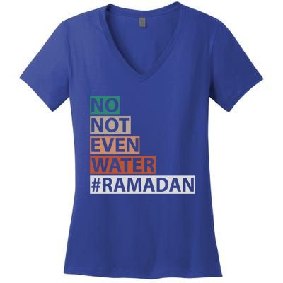 Ramadan Kareem Mubarak Islamic Fasting Muslim Gift Women's V-Neck T-Shirt