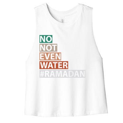 Ramadan Kareem Mubarak Islamic Fasting Muslim Gift Women's Racerback Cropped Tank