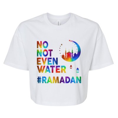 Ramadan Kareem No Not Even Water Ramadan Fasting Muslim Gift Bella+Canvas Jersey Crop Tee