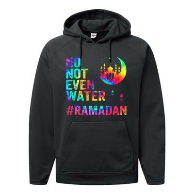 Ramadan Kareem No Not Even Water Ramadan Fasting Muslim Performance Fleece Hoodie