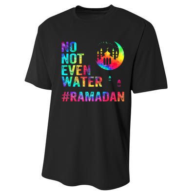 Ramadan Kareem No Not Even Water Ramadan Fasting Muslim Performance Sprint T-Shirt