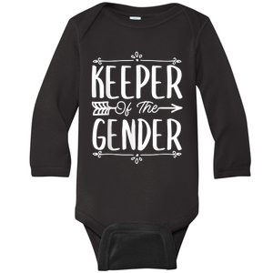 Reveal Keeper Of The Gender Reveal Baby Long Sleeve Bodysuit