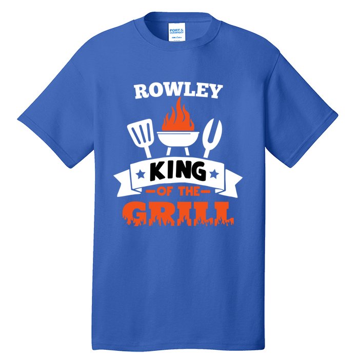 Rowley King Of The Grill Grilling Bbq Chef Master Cooking Gift Tall T-Shirt