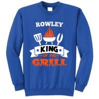 Rowley King Of The Grill Grilling Bbq Chef Master Cooking Gift Tall Sweatshirt