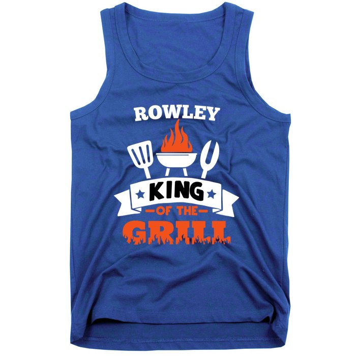 Rowley King Of The Grill Grilling Bbq Chef Master Cooking Gift Tank Top