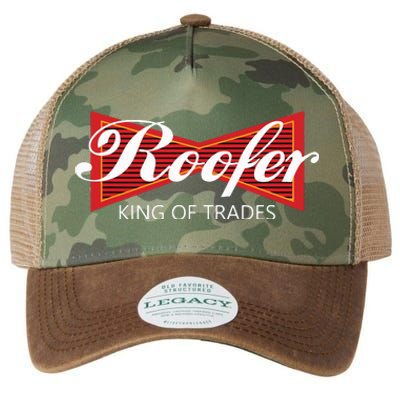 Roofer King Of Trades Funny Roofing Professional Tee Legacy Tie Dye Trucker Hat