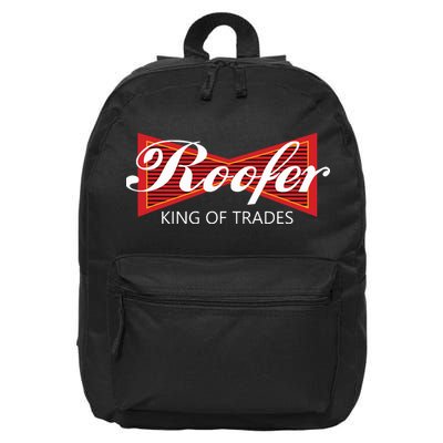 Roofer King Of Trades Funny Roofing Professional Tee 16 in Basic Backpack