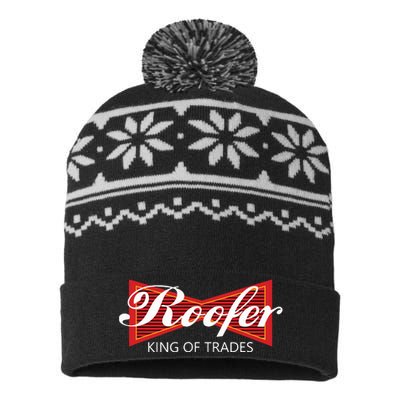 Roofer King Of Trades Funny Roofing Professional Tee USA-Made Snowflake Beanie