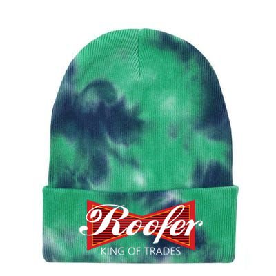 Roofer King Of Trades Funny Roofing Professional Tee Tie Dye 12in Knit Beanie