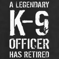 Retired K9 Officer Retirement Gift K9 Police Dog Handler 7 Panel Mesh Trucker Snapback Hat