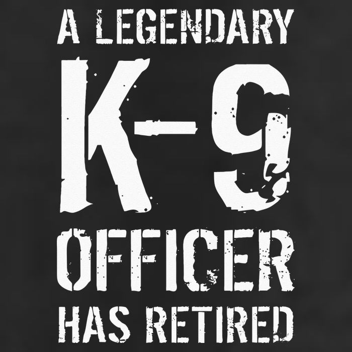 Retired K9 Officer Retirement Gift K9 Police Dog Handler 7 Panel Mesh Trucker Snapback Hat