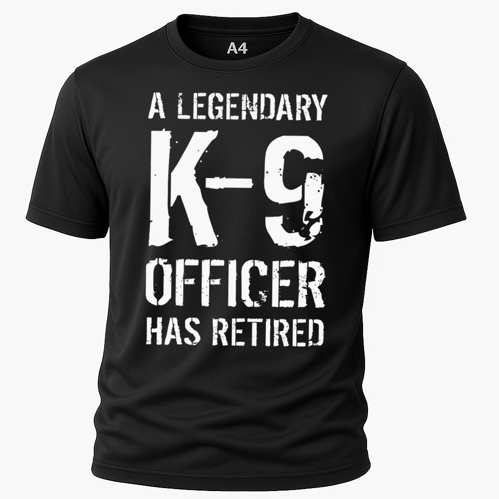 Retired K9 Officer Retirement Gift K9 Police Dog Handler Cooling Performance Crew T-Shirt