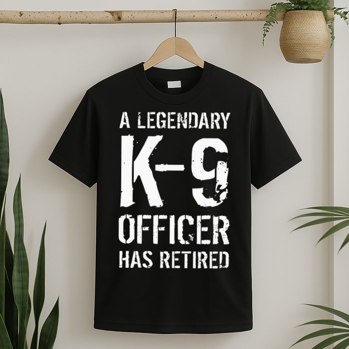 Retired K9 Officer Retirement Gift K9 Police Dog Handler T-Shirt