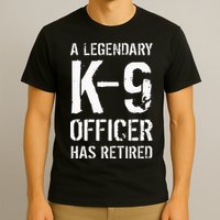 Retired K9 Officer Retirement Gift K9 Police Dog Handler T-Shirt