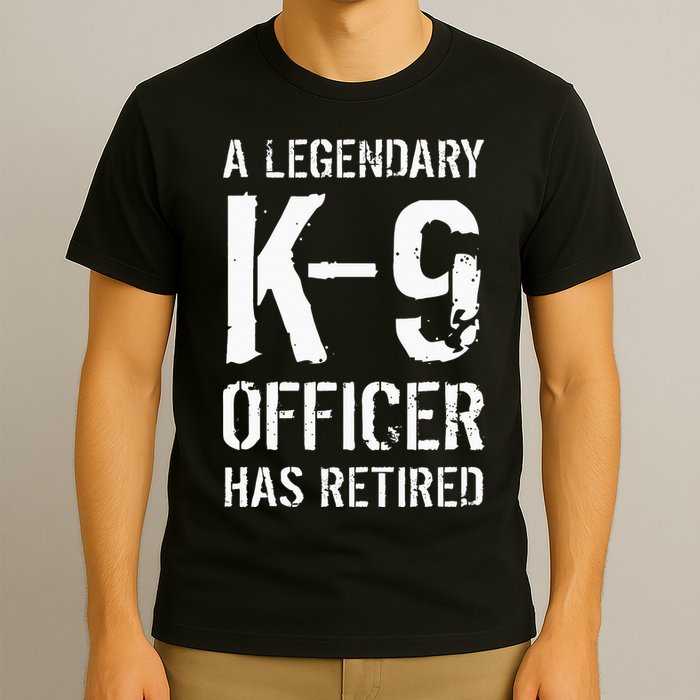 Retired K9 Officer Retirement Gift K9 Police Dog Handler T-Shirt