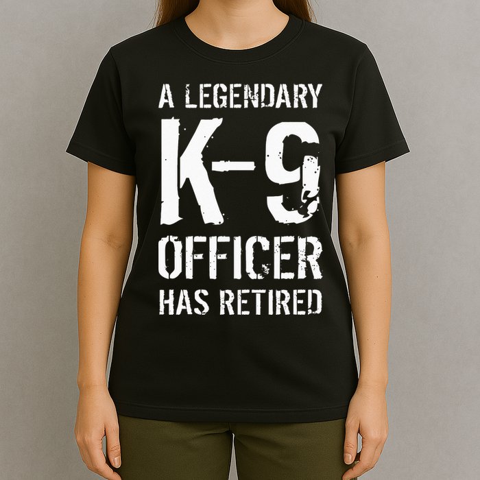 Retired K9 Officer Retirement Gift K9 Police Dog Handler T-Shirt