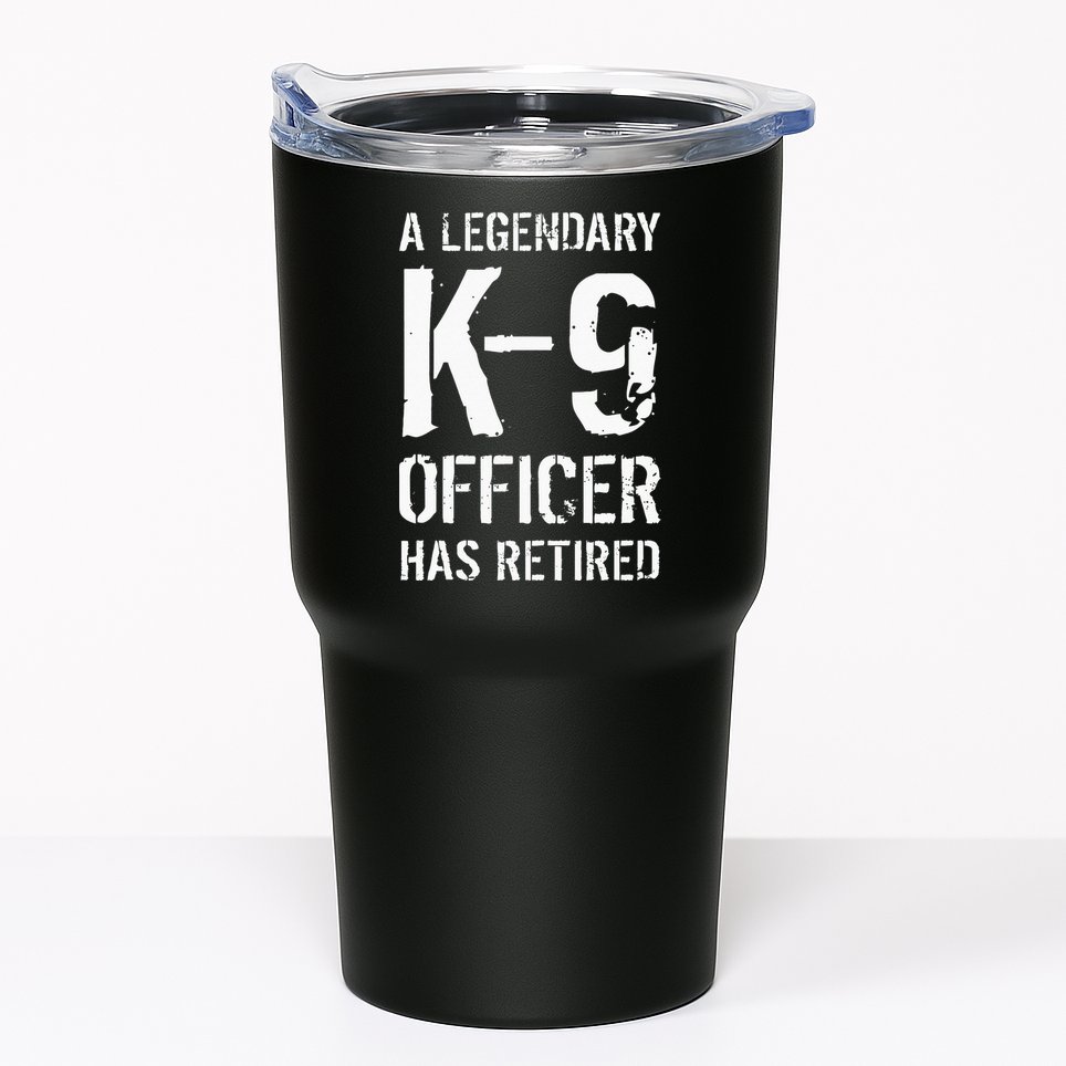 Retired K9 Officer Retirement Gift K9 Police Dog Handler Tumbler